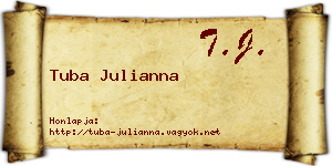 Tuba Julianna névjegykártya